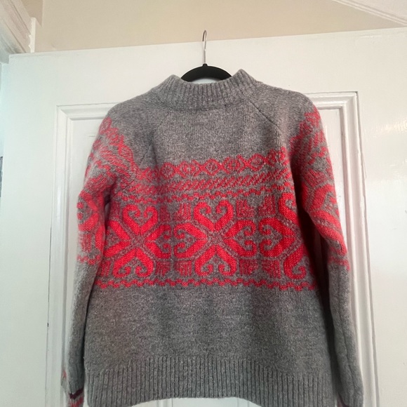 Krimson Klover Gray and Pink après Cowl Neck Sweater - Picture 2 of 6